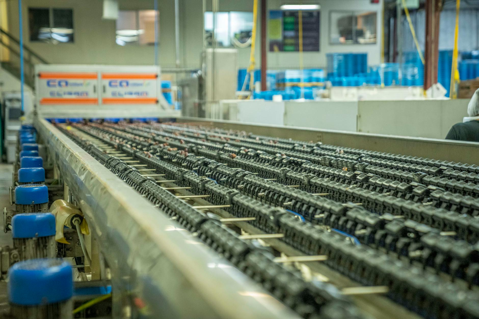 Industrial manufacturing equipment and machinery in factory setting
