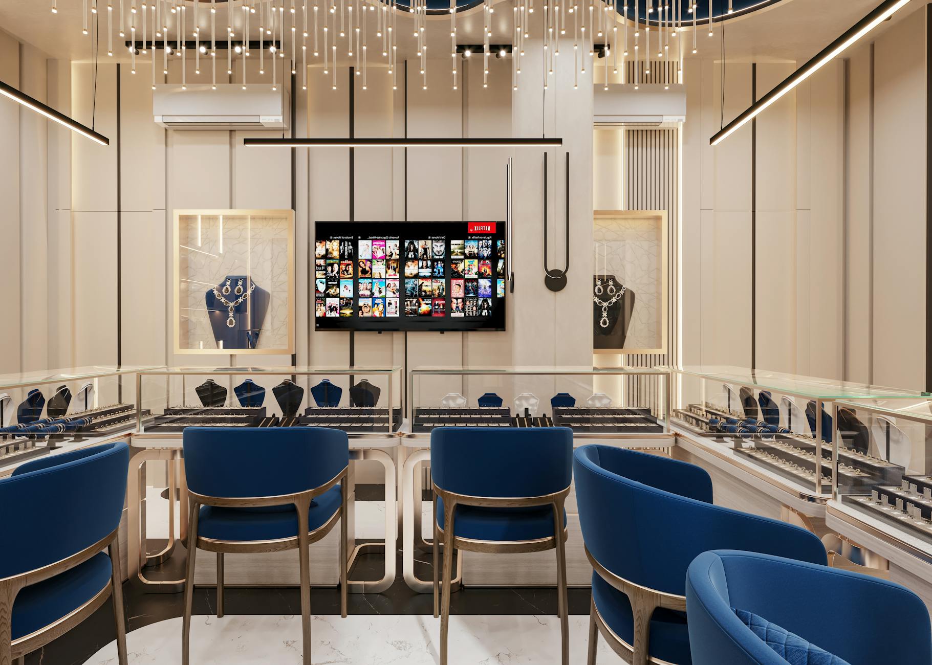 Modern retail space interior showing efficient layout and design