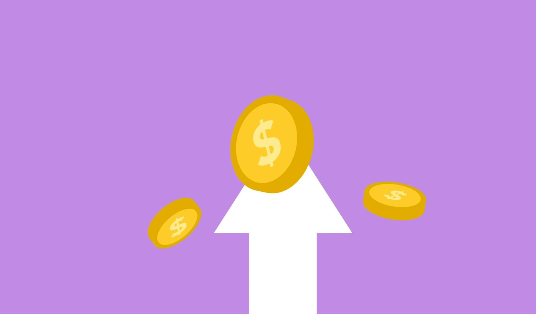 Conceptual image of coins and plants representing growing financial investments and compound returns over time