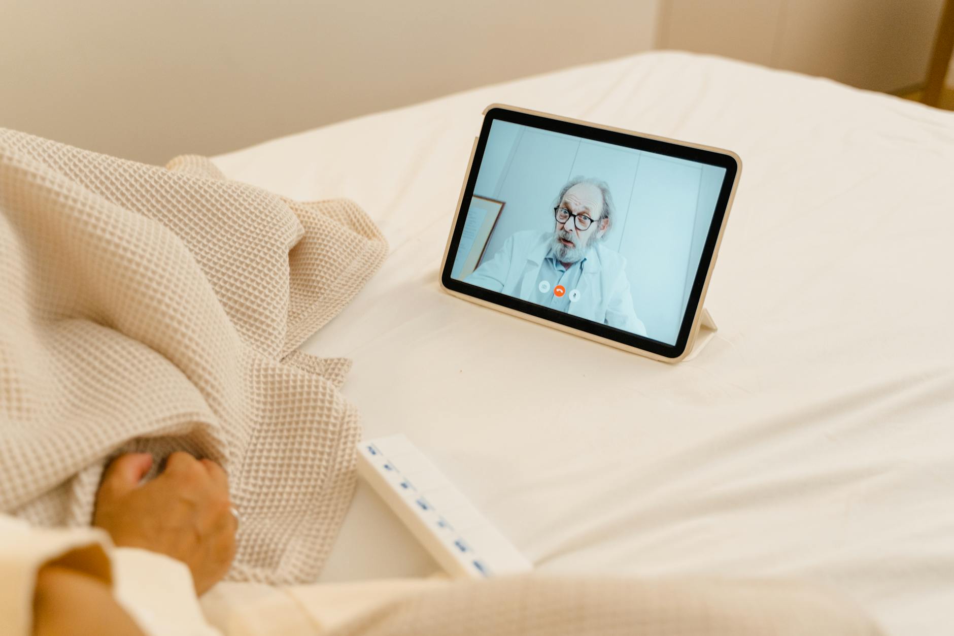 Person using wellness app on smartphone with health tracking interface