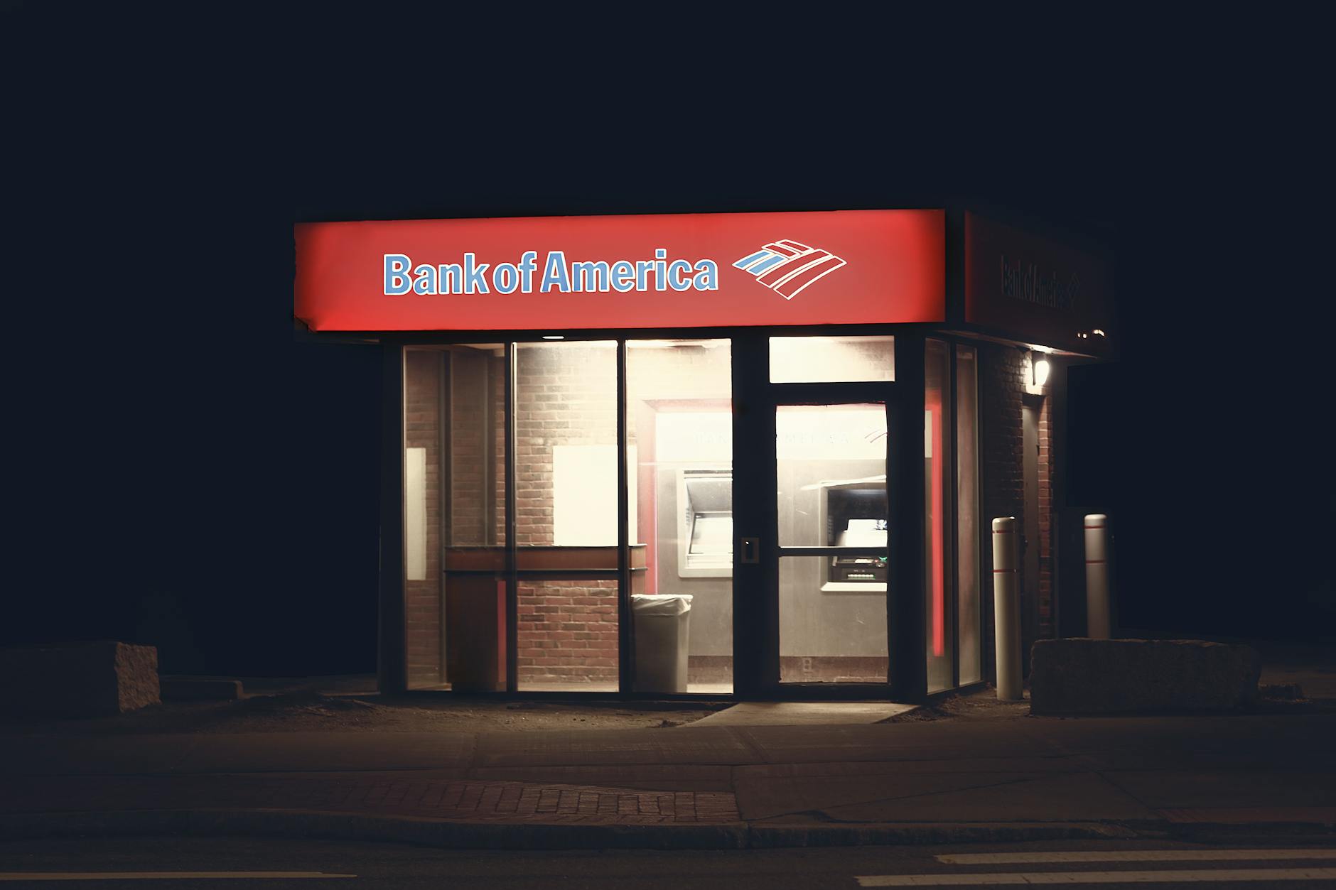 Traditional bank branch building exterior showing established financial institution architecture