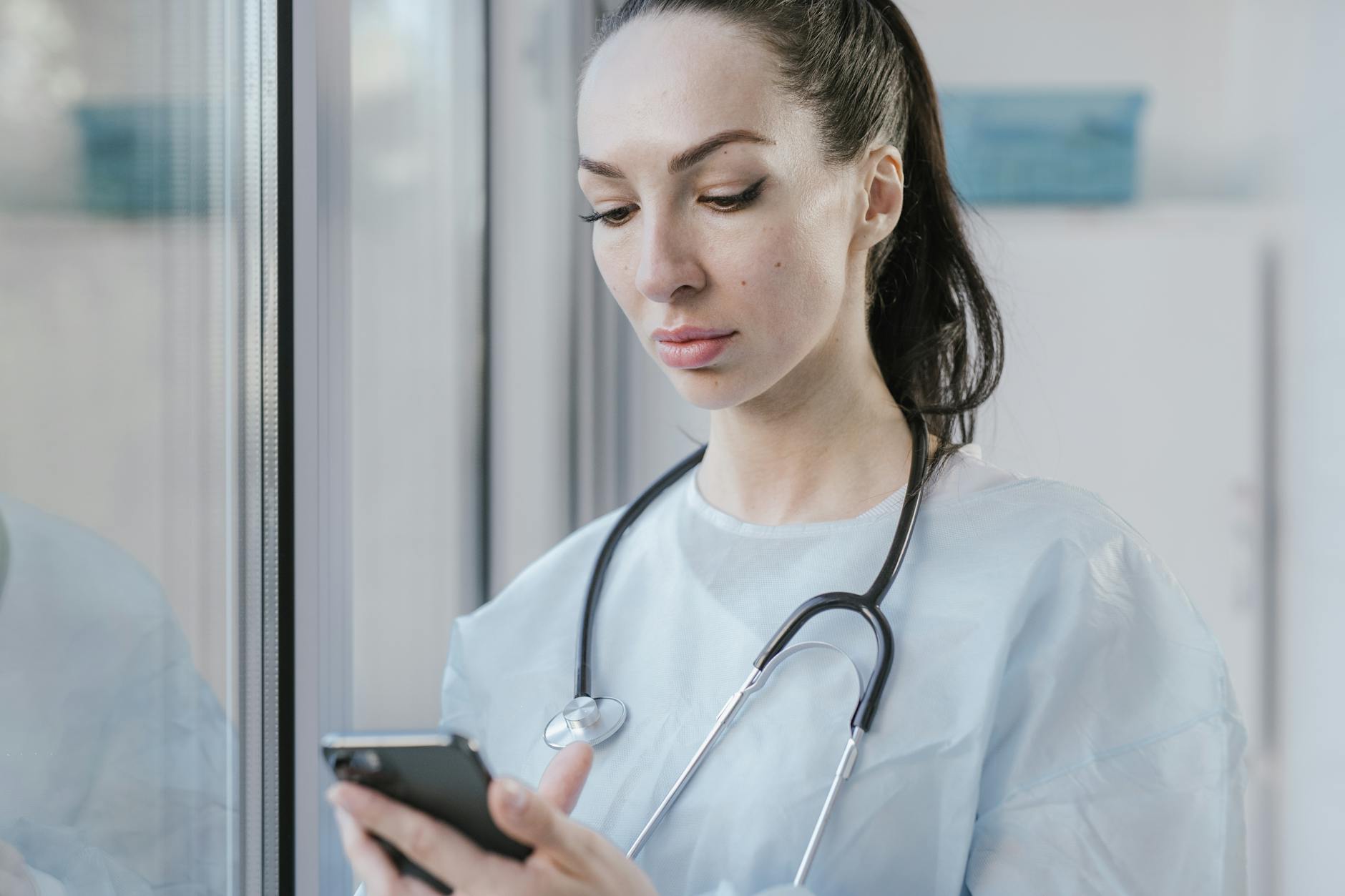 Digital healthcare technology interface showing medical data and patient information