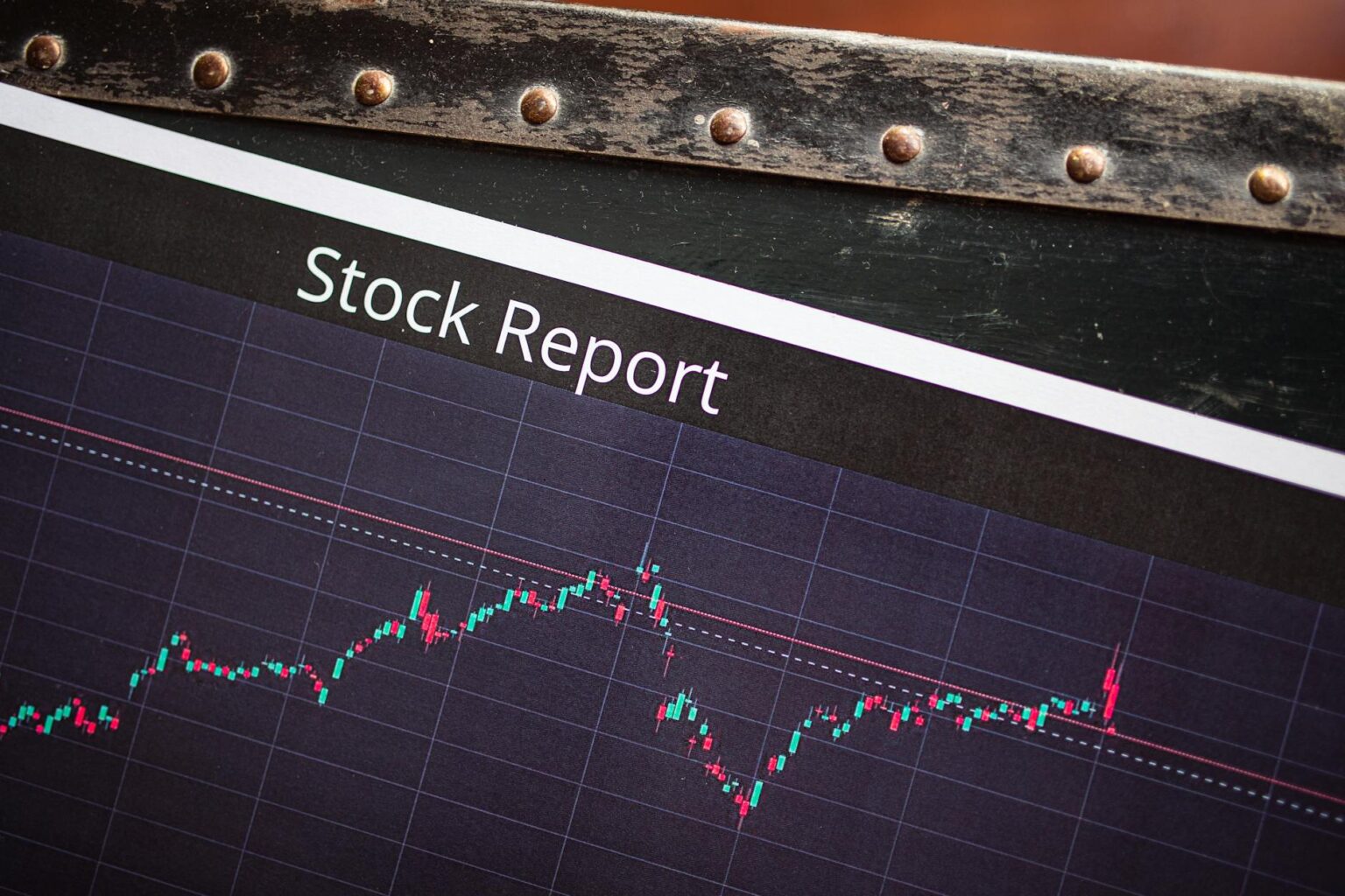Financial charts and graphs displaying market data on computer screens