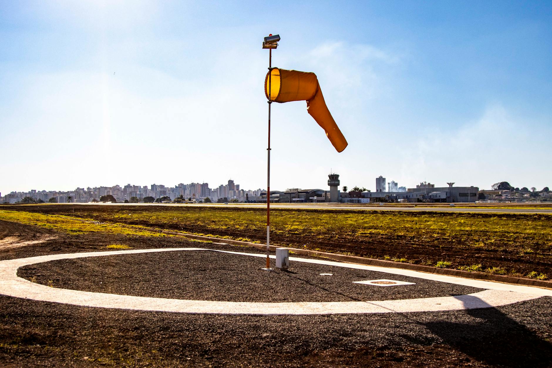 Weather monitoring equipment at an international airport