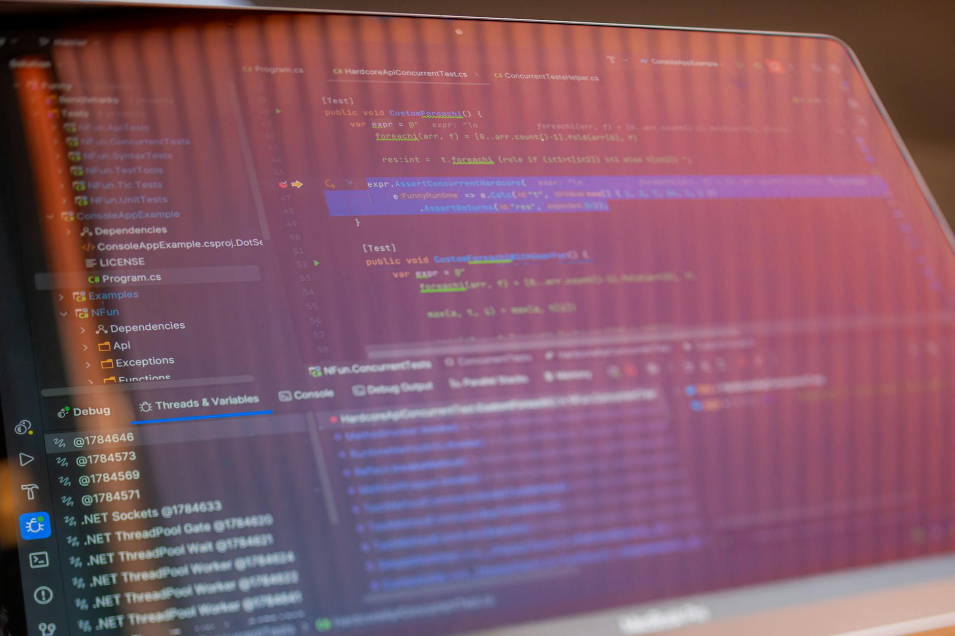 Software developer working on artificial intelligence code