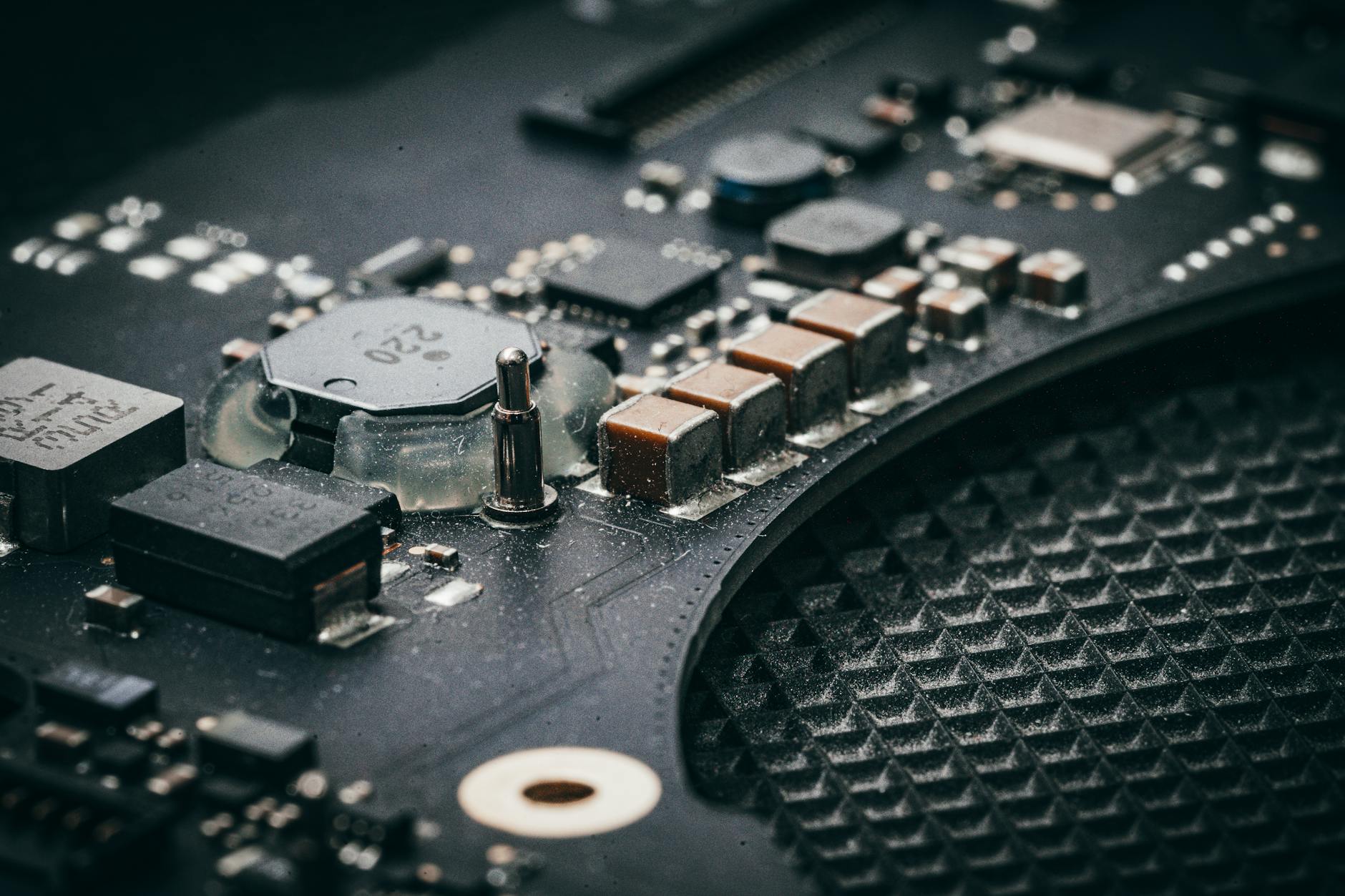 Modern semiconductor fabrication facility with advanced chip production equipment