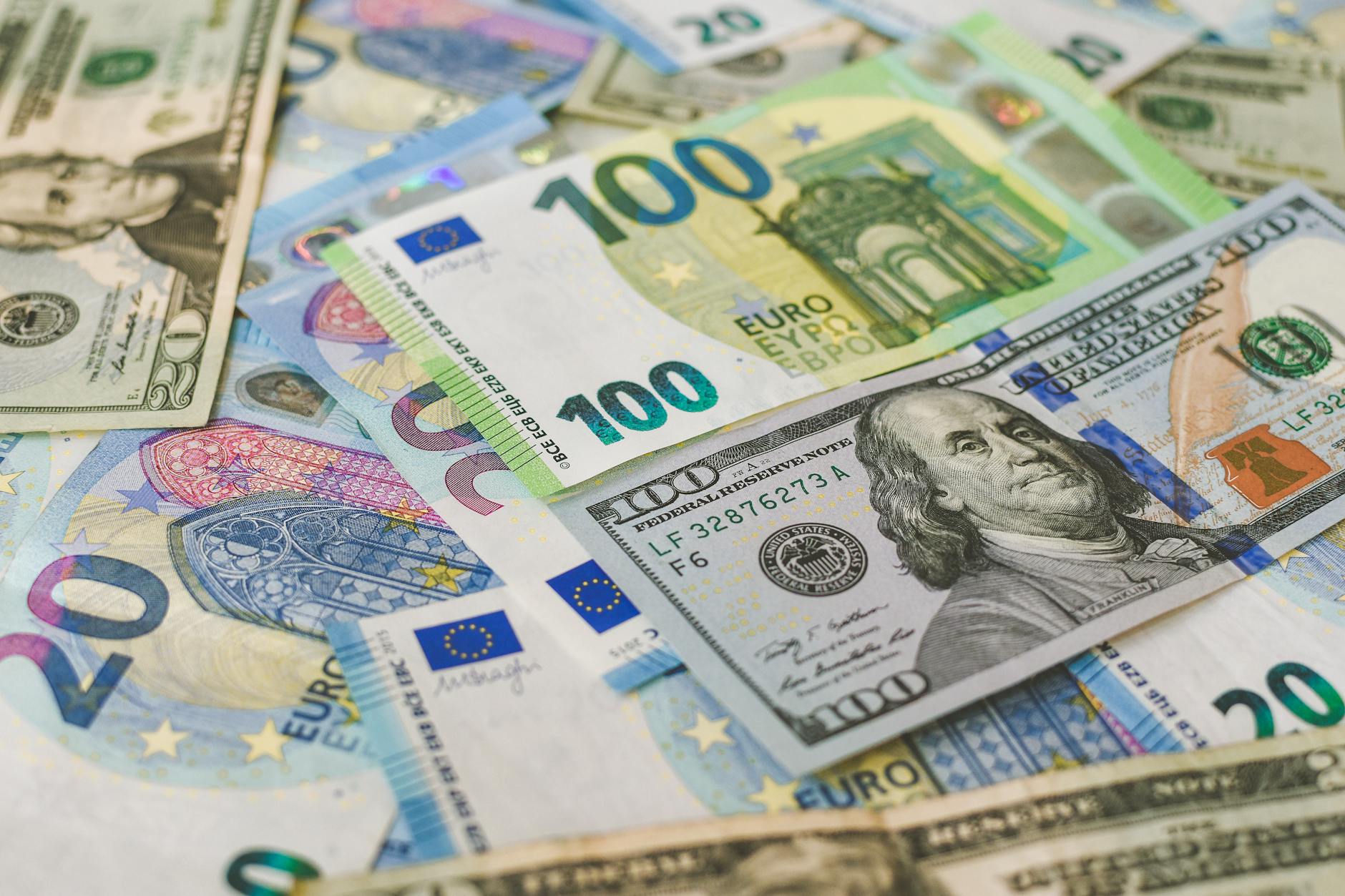 Financial documents and cash representing money laundering investigation