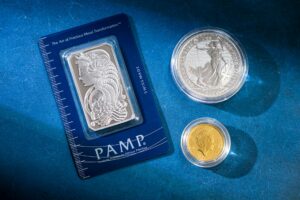Stack of gold bars reflecting market value