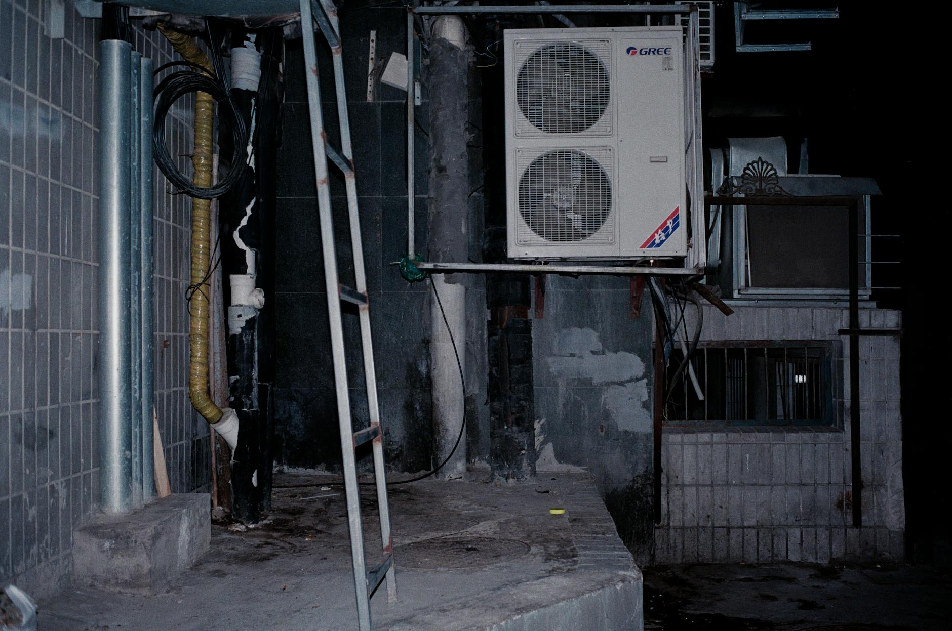 Industrial HVAC cooling equipment in data center