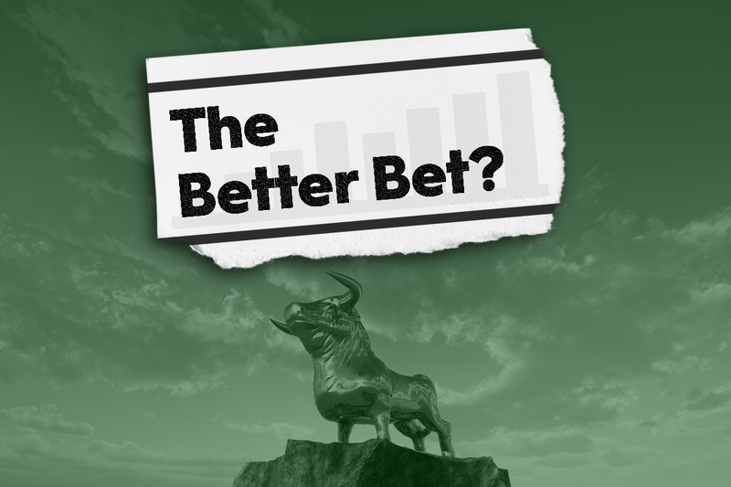 Investor reviewing financial performance charts for real estate investment trust comparison