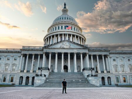 U.S. Capitol building representing American economic and industrial policy discussions