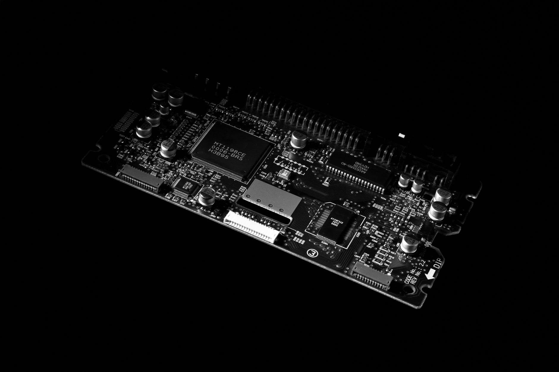 Close-up of semiconductor microchips used in AI hardware manufacturing