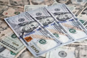 Close-up of U.S. Treasury bond certificates on a financial desk
