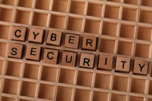 Abstract digital network representing AI cybersecurity vulnerabilities