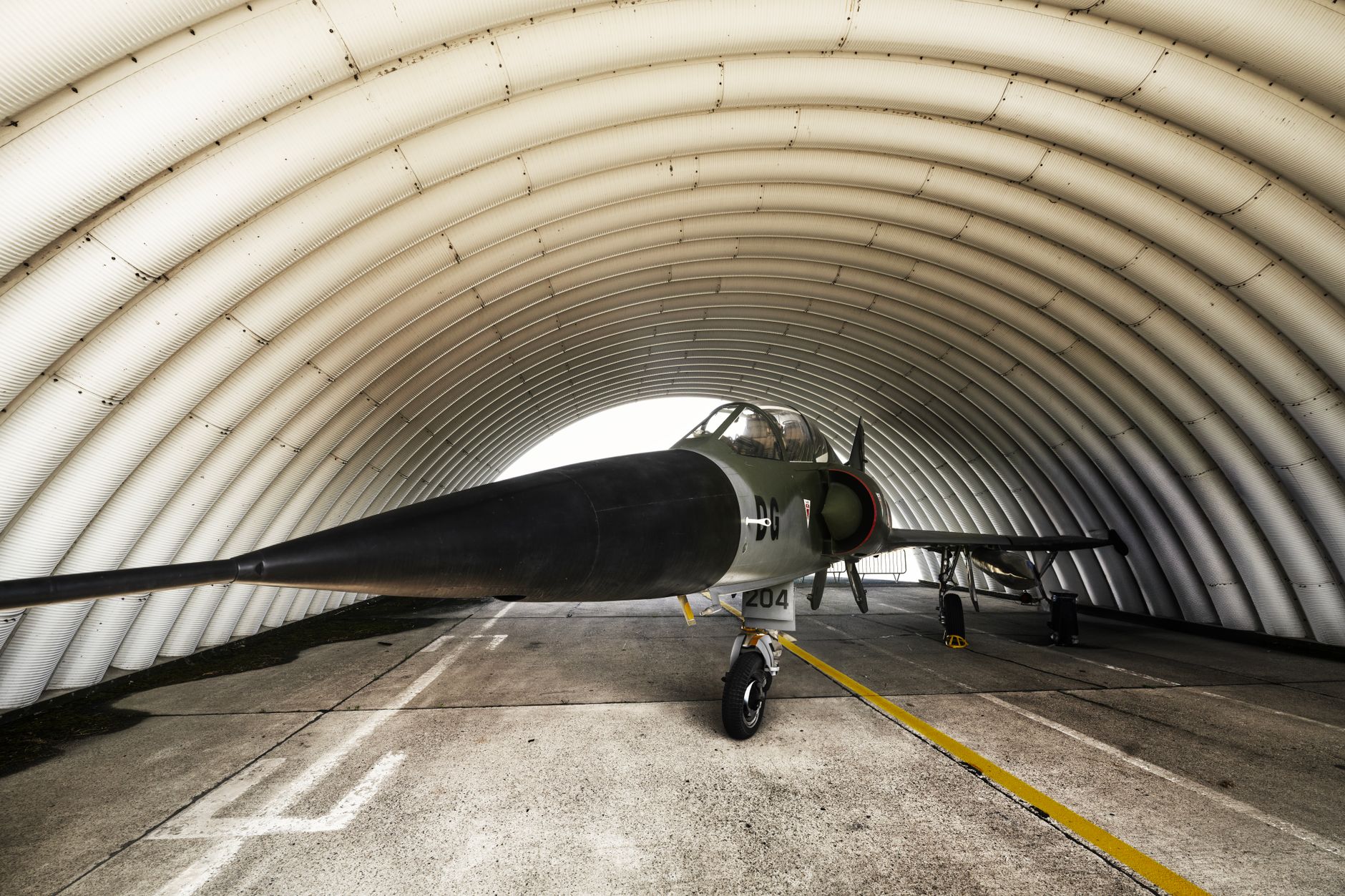 Large aircraft hangar at a military installation
